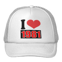 Eu amo 1981    - chapéu bone