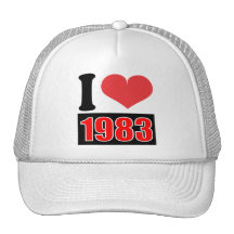 Eu amo 1983    - chapéu bonés