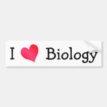 Eu amo a biologia adesivos