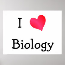 Eu amo a biologia posteres