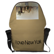 Eu amo a bolsa mensageiro de NYC