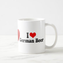 Eu amo a cerveja alemão caneca