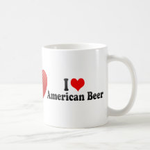 Eu amo a cerveja americana caneca