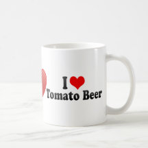 Eu amo a cerveja do tomate caneca