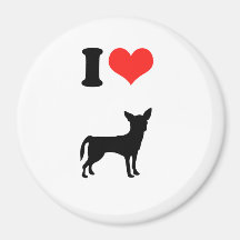 Eu amo a chihuahua imãs de geladeira