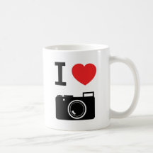 Eu amo a fotografia canecas