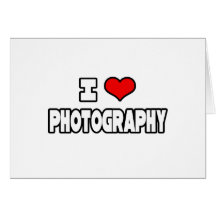 Eu amo a fotografia cartao