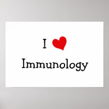 Eu amo a imunologia poster