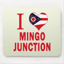 Eu amo a junção de Mingo, Ohio Mouse Pads