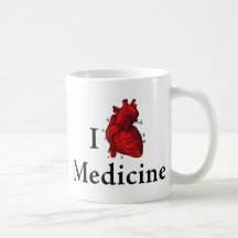 Eu amo a medicina caneca