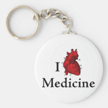 Eu amo a medicina chaveiro