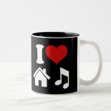 Eu amo a música da casa canecas