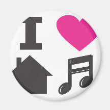 Eu amo a música da casa imã