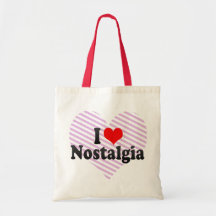 Eu amo a nostalgia bolsas para compras