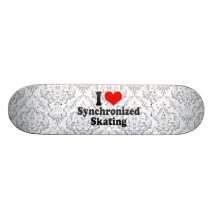 Eu amo a patinagem sincronizada skate