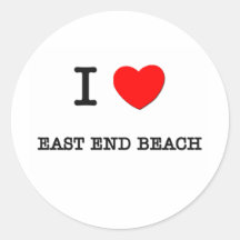 Eu amo a praia Maine do extremo Oriental Adesivos Redondos