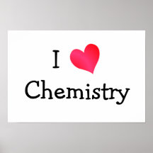 Eu amo a química posteres