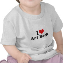 Eu amo a rocha da arte tshirts
