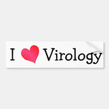Eu amo a virologia adesivo