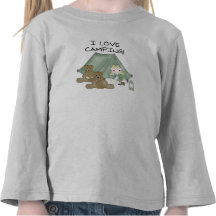Eu amo acampar tshirt