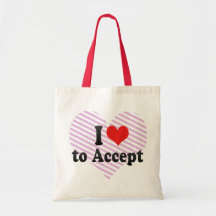 Eu amo aceitar bolsas de lona