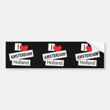 Eu amo Amsterdão Holland Adesivos