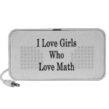 Eu amo as meninas que amam a matemática caixinhas de som para laptop