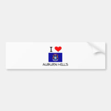 Eu amo Auburn Hills Michigan Adesivos
