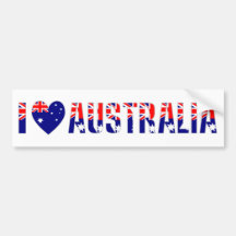 Eu amo Austrália (escura) Adesivo