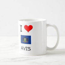 Eu amo Avis Pensilvânia Caneca