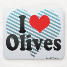 Eu amo azeitonas mousepads