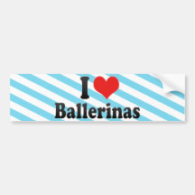 Eu amo bailarinas adesivo