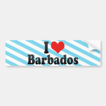 Eu amo Barbados Adesivo