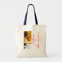 Eu amo Barbados Bolsa Para Compras