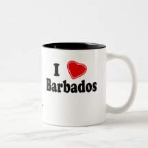 Eu amo Barbados Canecas