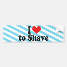 Eu amo barbear adesivo