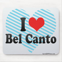 Eu amo Bel Canto Mousepads