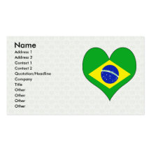Eu amo Brasil Modelo Cartao De Visita