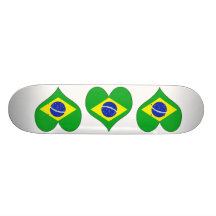 Eu amo Brasil Skates Personalizados