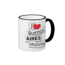 Eu amo Buenos Aires Canecas