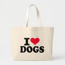 Eu amo cães bolsa para compra