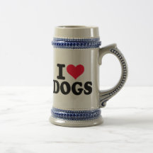 Eu amo cães canecas