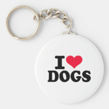 Eu amo cães chaveiros