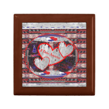 Eu amo caixas de America~Jewelry Estojo Para Jóias
