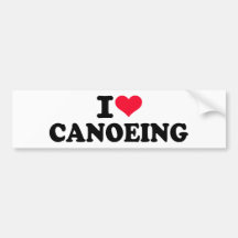 Eu amo canoeing adesivos