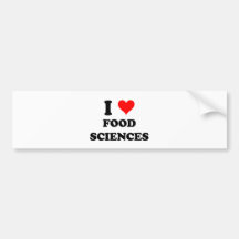 Eu amo ciências alimentares adesivo