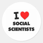 Eu amo cientistas sociais adesivo