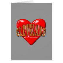 Eu amo Cleveland Cartao