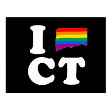 EU AMO CONNECTICUT ALEGRE -- BRANCO - .png Cartões Postais