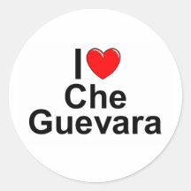 Eu amo (coração) Che Guevara Adesivo Redondo